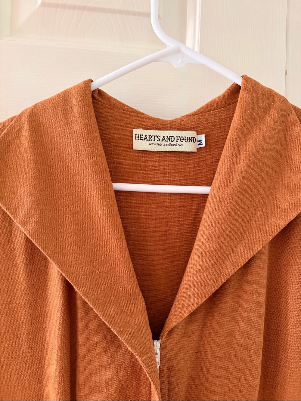 Hearts and Found Rust Collared Midi Dress - Picture 2 of 8